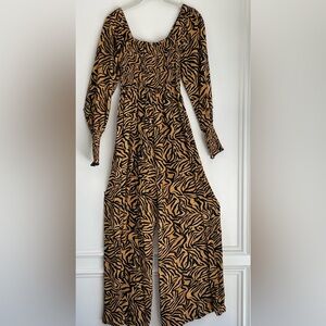 Lion Print Jumpsuit from Anthropology